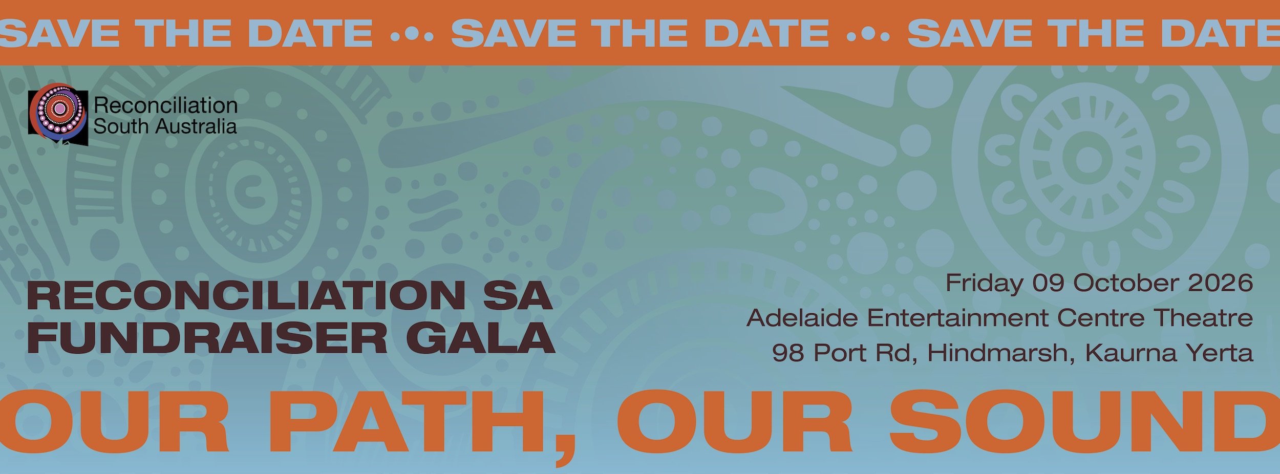 Reconciliation SA 2026 Fundraising Gala - Save the date - Friday 09 October 2026 Reconciliation SA 2026 Fundraising Gala - Save the date - Friday 09 October 2026